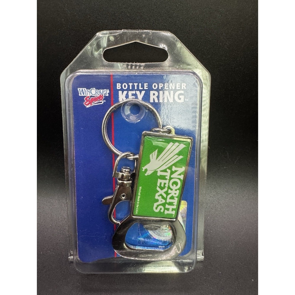 North Texas Bottle Opener Key Ring - NIB